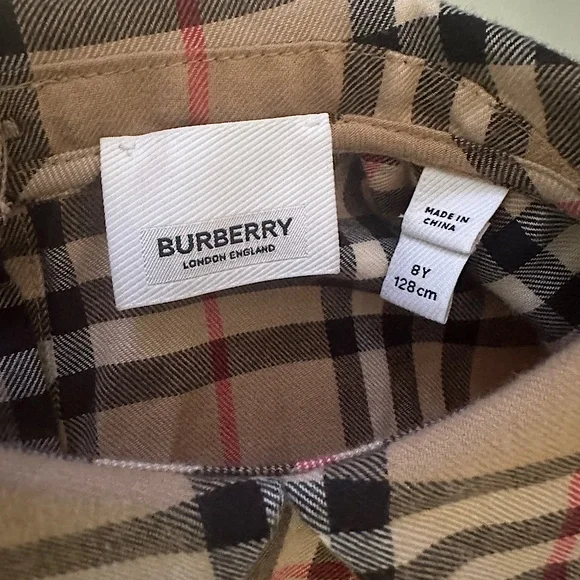 Burberry Kids Plaid Dress - Beige and Black - Picture 4 of 6